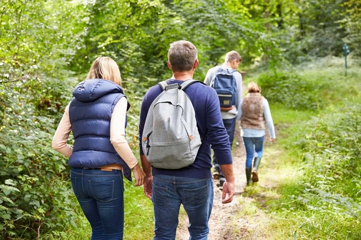 Family On Walk Through Beautiful Countryside